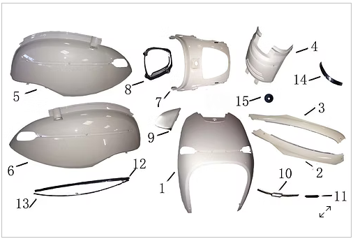 TB-F10 B10 - Plastikteile 2