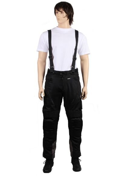 Sceed Hose Cartagena, mit Membrane und zert. Protektoren, Gr. XL, schwarz, Textil, Verstellriegel, Stretch, 100% wasser- und winddicht, atmungsaktiv