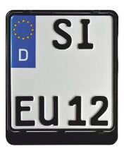 Kennzeichenhalter für Roller/ Motorrad, Einteiliger Kennzeichenrahmen  Kunstoff schwarz in verschiedenen Größen