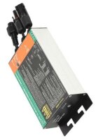 Solar Grid Micro Inverter IP55 für Balkon PV-Module bis 500 Watt und 18-50V DC mit LED-Anzeige, MC4 Steckverbindung, 230V Ausgang vorbereitet für Schukostecker