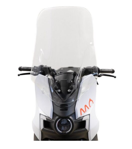 4343+A853/ Silence S01 Windschild hoch, Farbe transparent, inkl. Montageset für S01/MO, H=710mm x B=400mm, 3mm