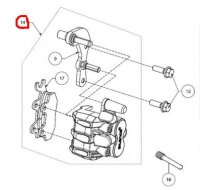 64211-00/ Hinterer Bremssattel ohne Logo mit Halterung,...
