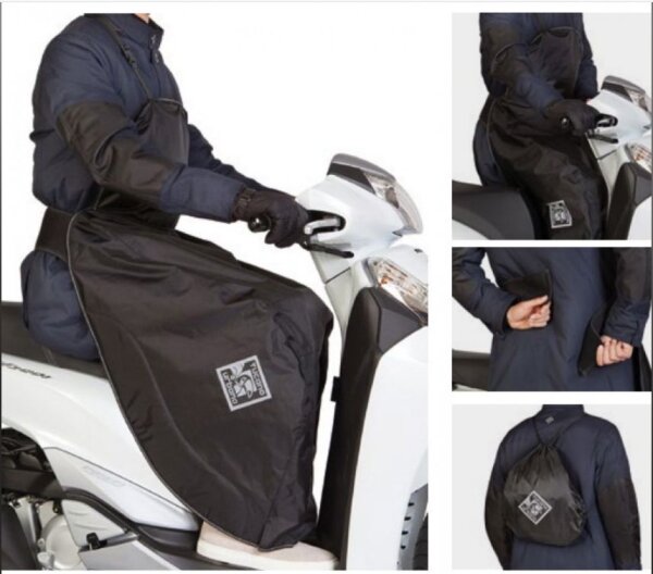 NF-96.R194/ Roller Beinschutzdecke schwarz, universal, für viele Fahrzeuge passend, patentiertes Anti-Flattersystem, 3-lagig 100% wasserdicht